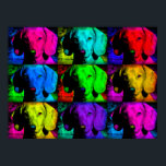 Póster Pop Art Dachshund Doxie Swee Face Soulful Eyes<br><div class="desc">Este es mi dachshund, Scooter. He creado algunos diseños que lo presentan porque, bueno, él es un cortijo. Ahora está (febrero de 2014) acercándose a su noveno cumpleaños. Él es un dachshund estándar, rojo y liso. Él tiene ojos tan conmovedores que usa a menudo cuando tiene problemas. Él tiene muchos...</div>