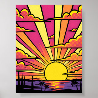 Póster Pop-Art de Sunset