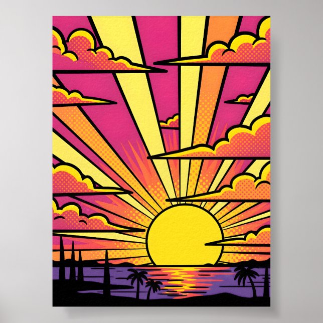 Póster Pop-Art de Sunset (Frente)