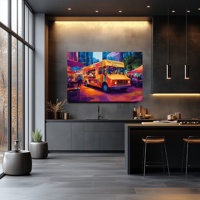 Póster Pop Art Food Truck Street Scene Wall Art (Subido por el creador)