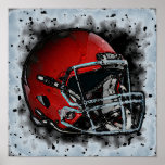 Póster Pop Art Football Helmet<br><div class="desc">American Sport Games Digital Artworks - Pop Art Style Football Helmet</div>