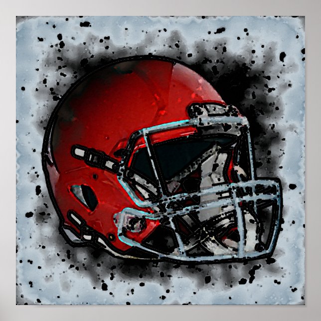 Póster Pop Art Football Helmet (Frente)