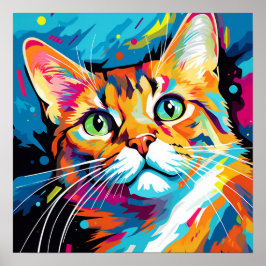 Póster Pop Art Ginger Tabby