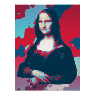 Póster Pop Art Interpretation of Mona Lisa