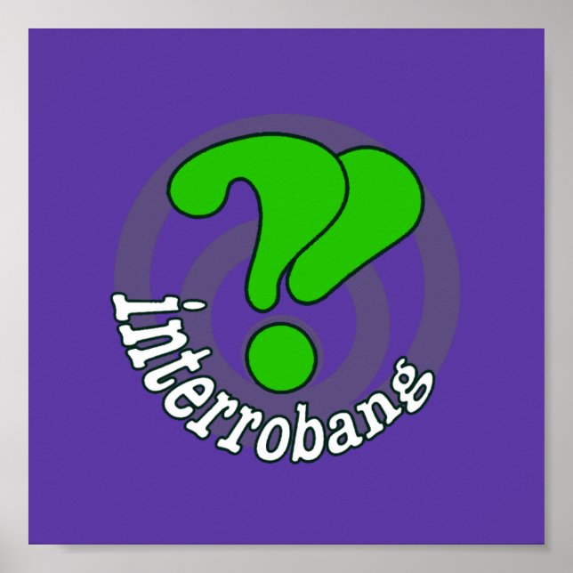 Póster Pop Art Interrobang (Blurple) (Frente)