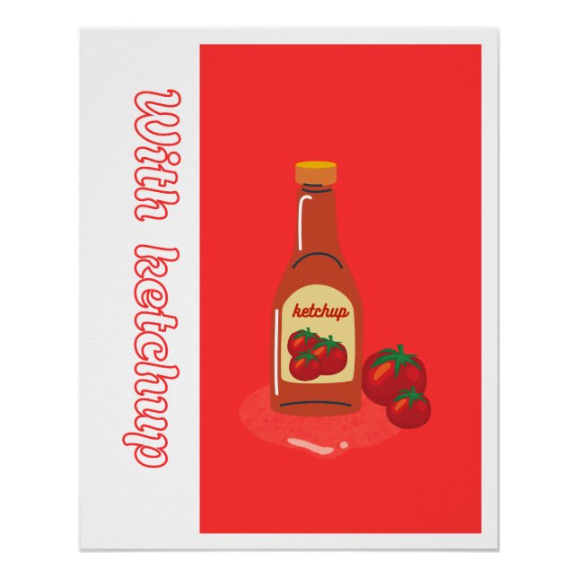 Poster pop art ketchup bold sarcastic (Anverso)