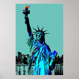 Póster Pop Art Lady Liberty