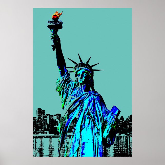 Póster Pop Art Lady Liberty (Frente)