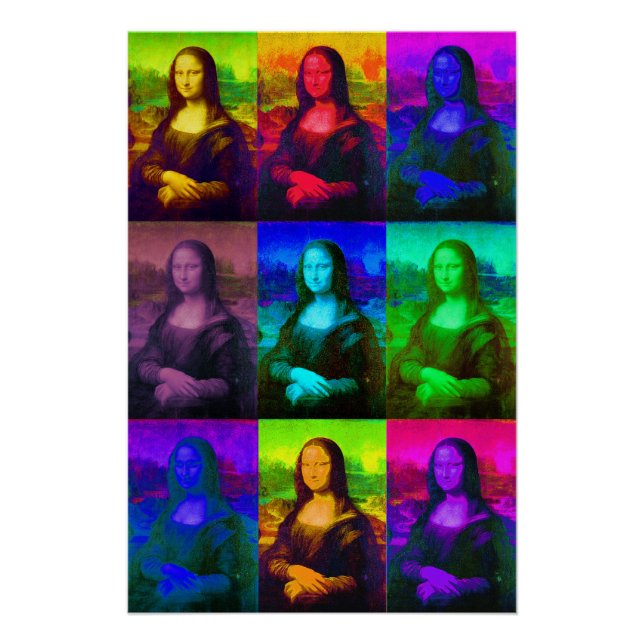 Póster Pop Art Mona Lisa (Anverso)