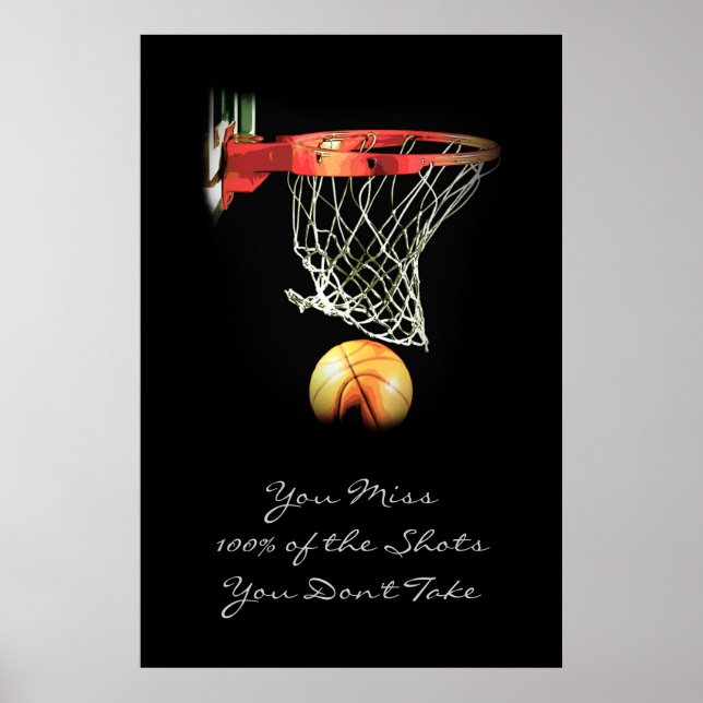 Póster Pop Art Motivational Quote Basketball Print (Frente)