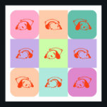 Póster Pop Art Panda Bear Mix<br><div class="desc">Pop Art Panda Bear Mix.</div>