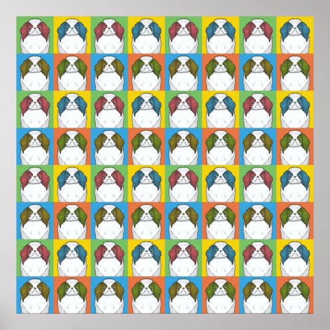 Póster Pop-Art Personalizado de perro chino (Frente)