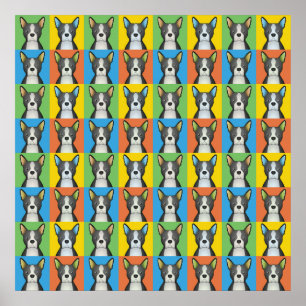 Póster Pop-Art Personalizado de Perro Terrier de Boston