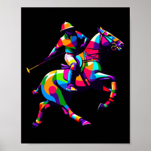 Póster Pop Art Polo Hípica Caballos Hípicos Hogares Ecues