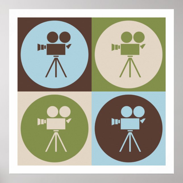 Póster Pop Art que opera una cámara (Frente)