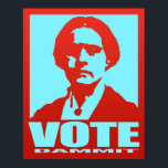Póster Pop-Art Red & Aqua Vote Dammit Susan B. Anthony<br><div class="desc">Este moderno diseño de estilo pop art presenta un retrato de silueta de Susan en tonos rojos y azul acuático. Debajo de su retrato están las palabras "Vote Dammit" en negrita tipo acuático. Susan B. Anthony trabajó mucho y duro para ayudar a establecer la 19ª Enmienda, dándole a las mujeres...</div>