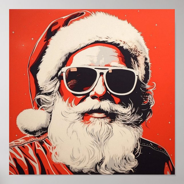 Póster Pop Art Santa Claus (Frente)