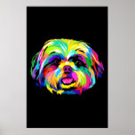 Póster Pop Art Shih Tzu Perros Amantes<br><div class="desc">Pop Art Shih Tzu Dog Amantes Mejor idea de regalo para los amantes del perro. Con un diseño gracioso,  este será un gran regalo para parientes,  amigos,  colegas,  vecinos o para ti mismo. Versión especialmente diseñada para los dueños de perros.</div>