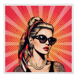 Póster Pop Art Woman – Retro Chic