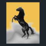 Póster Pop Art Yellow White Rearing Horse<br><div class="desc">Wild Horses Digital Artworks,  Paintings,  Pictures and Images</div>
