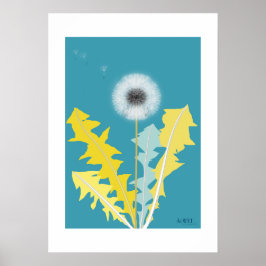 Póster POP Botanical Art - Dandelion