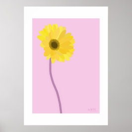 Póster POP Botanical Art - Gerbera