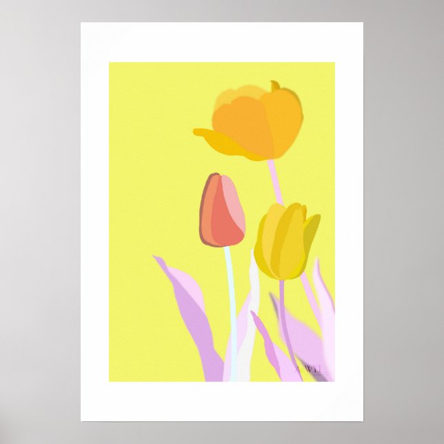 Póster POP Botanical Art - Tulip (Frente)