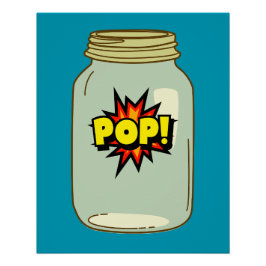Póster Pop! in a Jar - Comic Pop Art Design