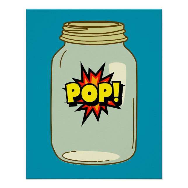 Póster Pop! in a Jar - Comic Pop Art Design (Anverso)