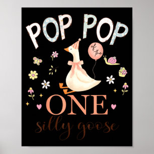 Póster Pop pop de la niña tonta de un año