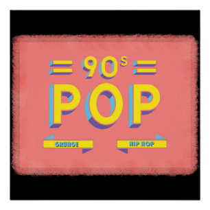 Póster Pop Retro de los 90