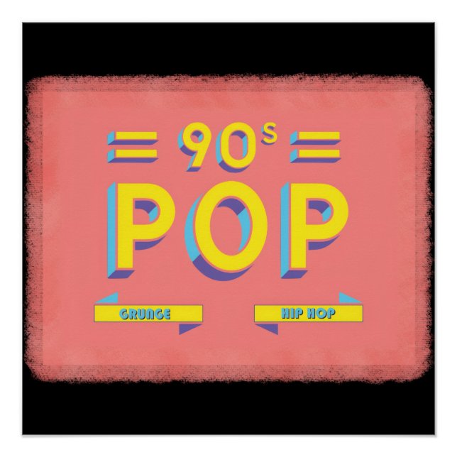 Póster Pop Retro de los 90 (Anverso)