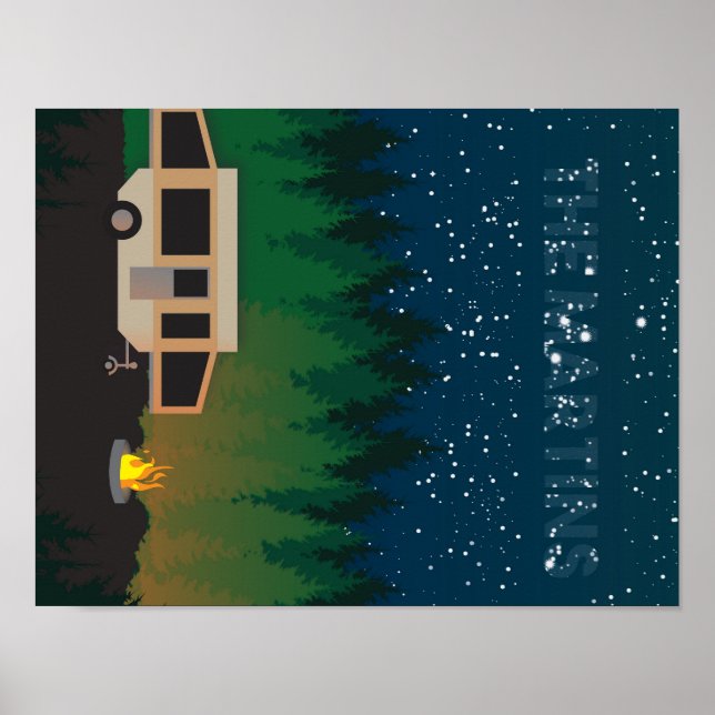 Póster Pop Up Camping Under The Stars - Martin (Frente)