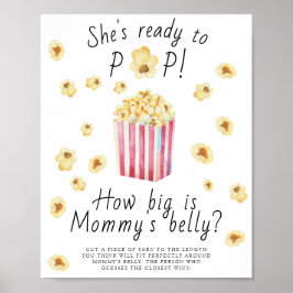 Póster Popcorn - qué grande es el juego de la barriga de 