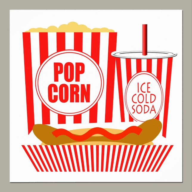 Póster Popcorn Soda Hot Dogs Rótulo (Subido por el creador)