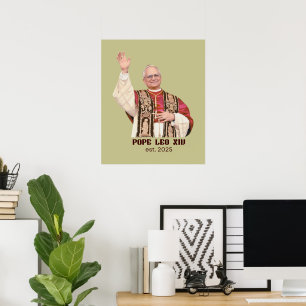 Póster Pope Leo XIV Est 2025 Commemorative