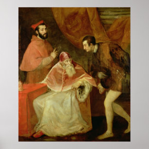 Póster Pope Paul III and his Nephews, 1545