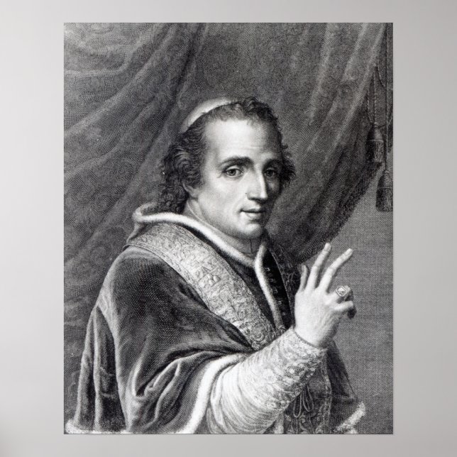 Póster Pope Pius VII, engraved by Rafaello Morghen (Frente)