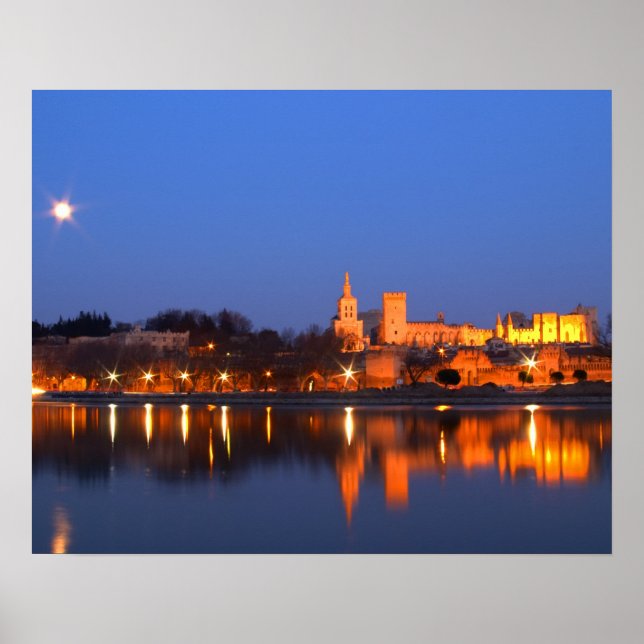Póster Pope's Palace in Avignon and the Rhone river at (Frente)