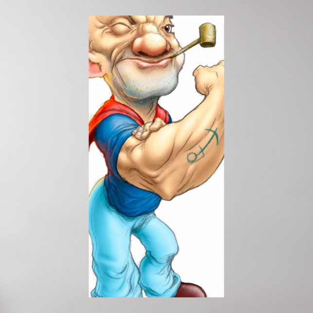 Póster Popeye el azul marino clásico de Sailor (Frente)