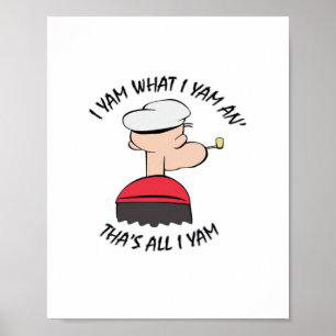 Póster Popeye I Yam What I Yam Classic