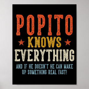 Póster Popito sabe todo día del padre retro vintage
