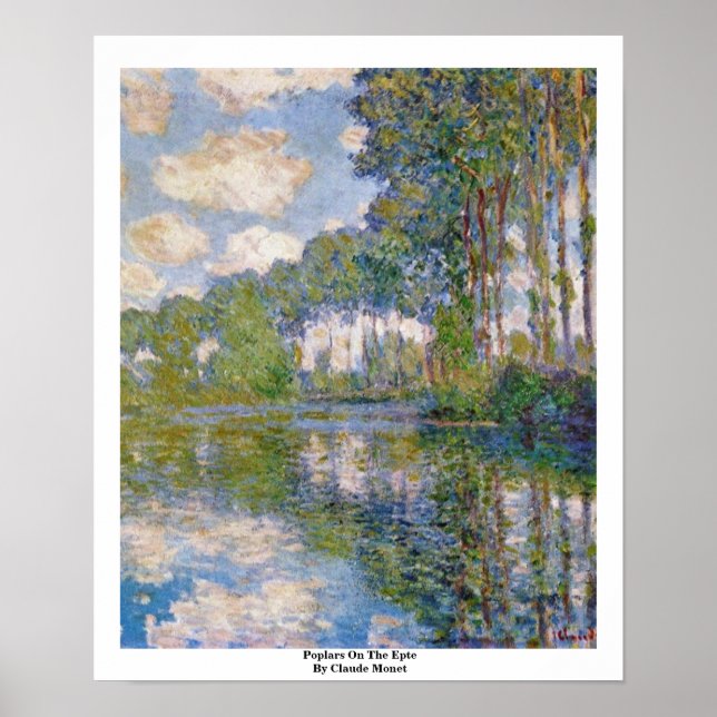 Póster Poplares En La Epte De Claude Monet (Frente)