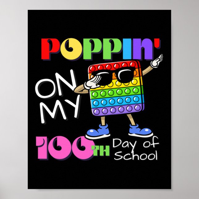 Póster Poppin' En Mi Juguete De 100 Días Escolares Cute F (Frente)