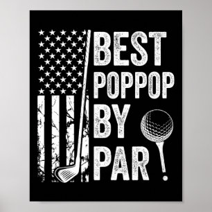Póster Poppop De Par Usa Flag Golf Fathers Day Golfing Gr