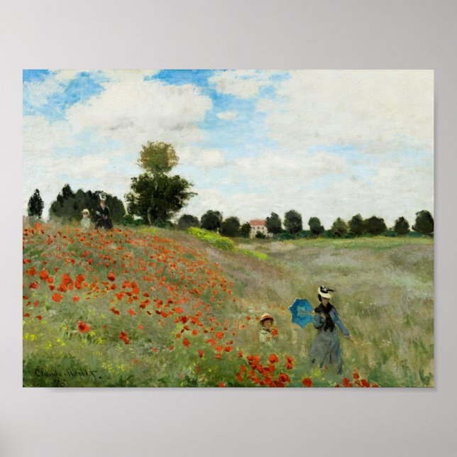 Póster Poppy Field by Claude Monet (Frente)