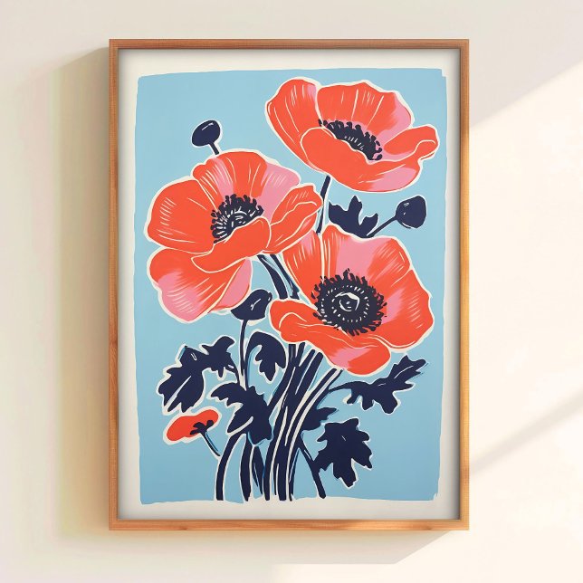 Póster Poppy Wall Art Poppy Print Download Red Poppy Post (Subido por el creador)