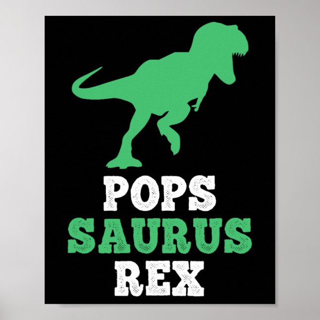Póster Pops-saurus Rex Dino Dinosaurio Divertido Popssaur (Frente)