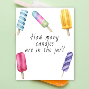 Póster Popsicle - adivina cuántas golosinas hay en el fra