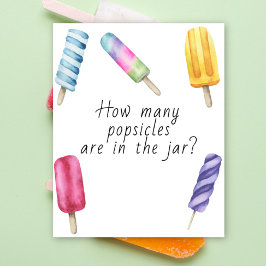 Póster Popsicle - adivina cuántos palitos hay en el frasc